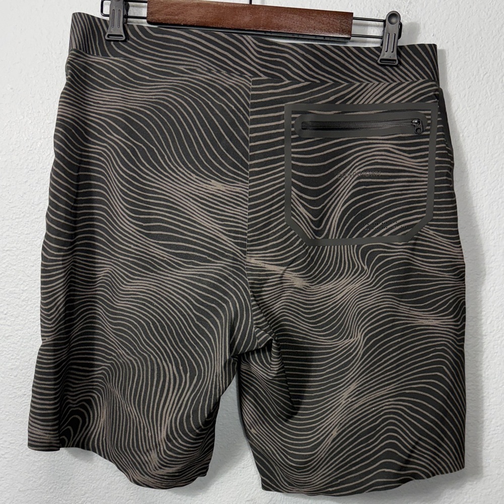 Outerknown Geometric (Wave) Patterned Swim Shorts - image 5